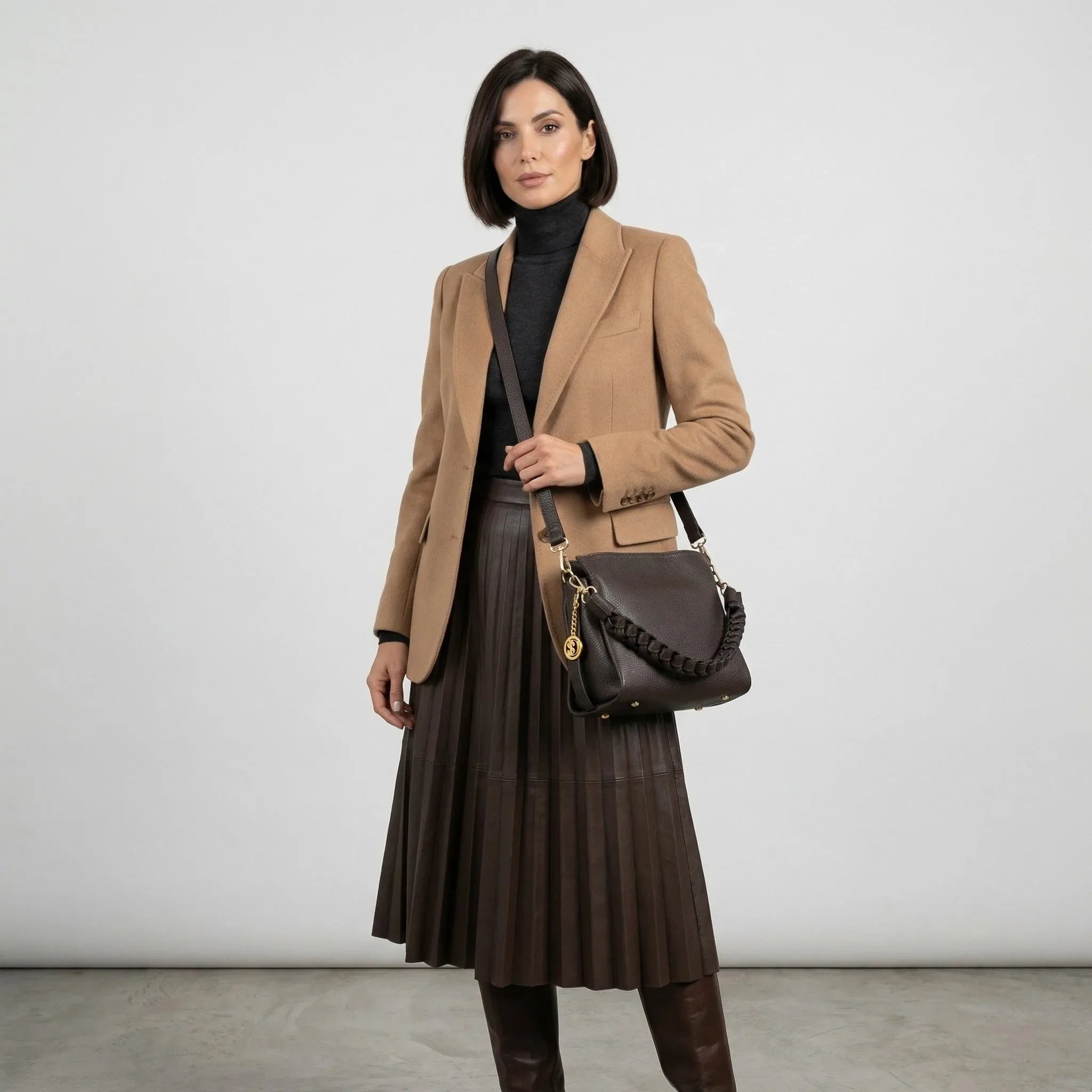 Amora Borsa a Spalla Classica in Vera Pelle - Stile Donna Bags
