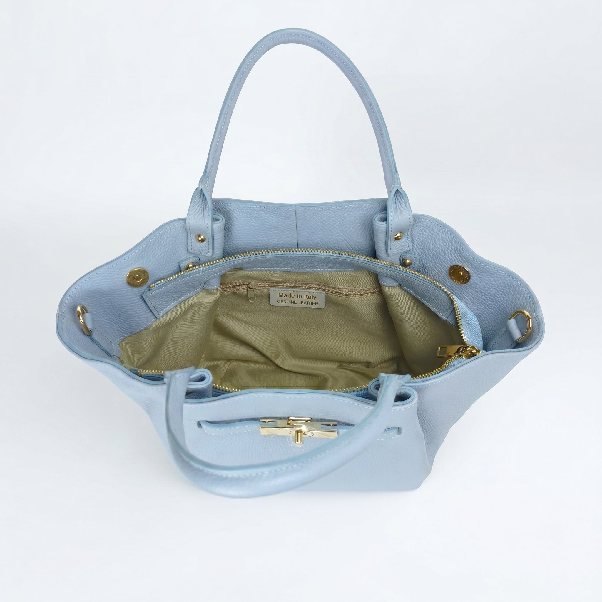 Azura Borsa Tote con Manico Superiore in Vera Pelle Made in Italy - Stile Donna Bags