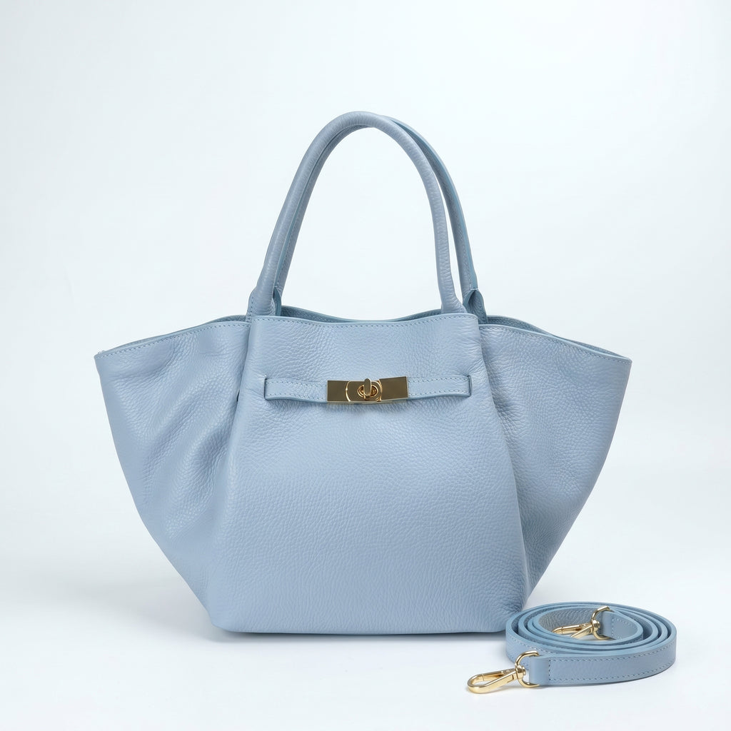 Azura Borsa Tote con Manico Superiore in Vera Pelle Made in Italy - Stile Donna Bags
