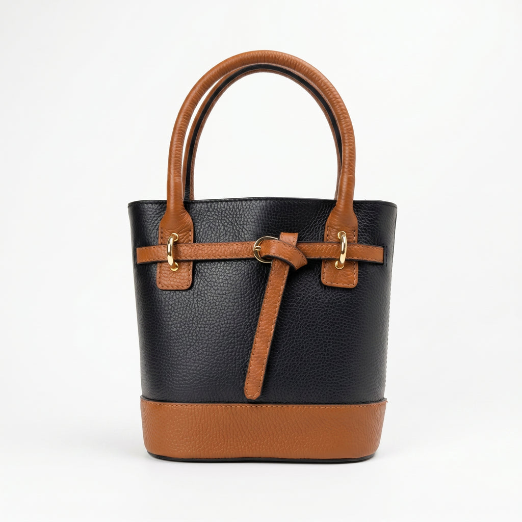 Borsa Bucky in Vera Pelle con Tracolla Regolabile - Stile Donna Bags