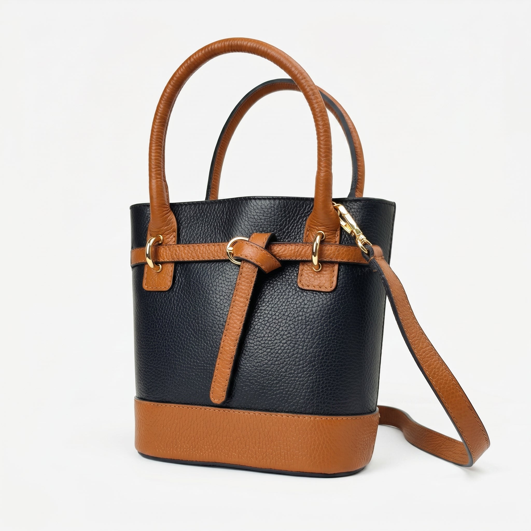 Borsa Bucky in Vera Pelle con Tracolla Regolabile - Stile Donna Bags