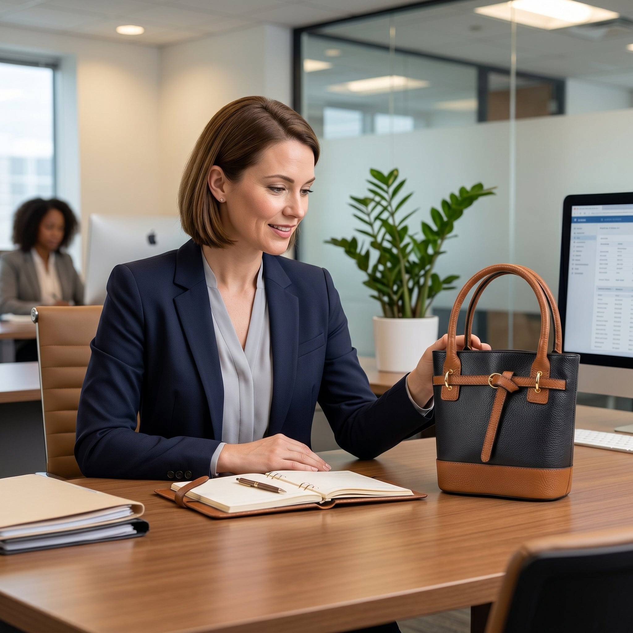 Borsa Bucky in Vera Pelle con Tracolla Regolabile - Stile Donna Bags