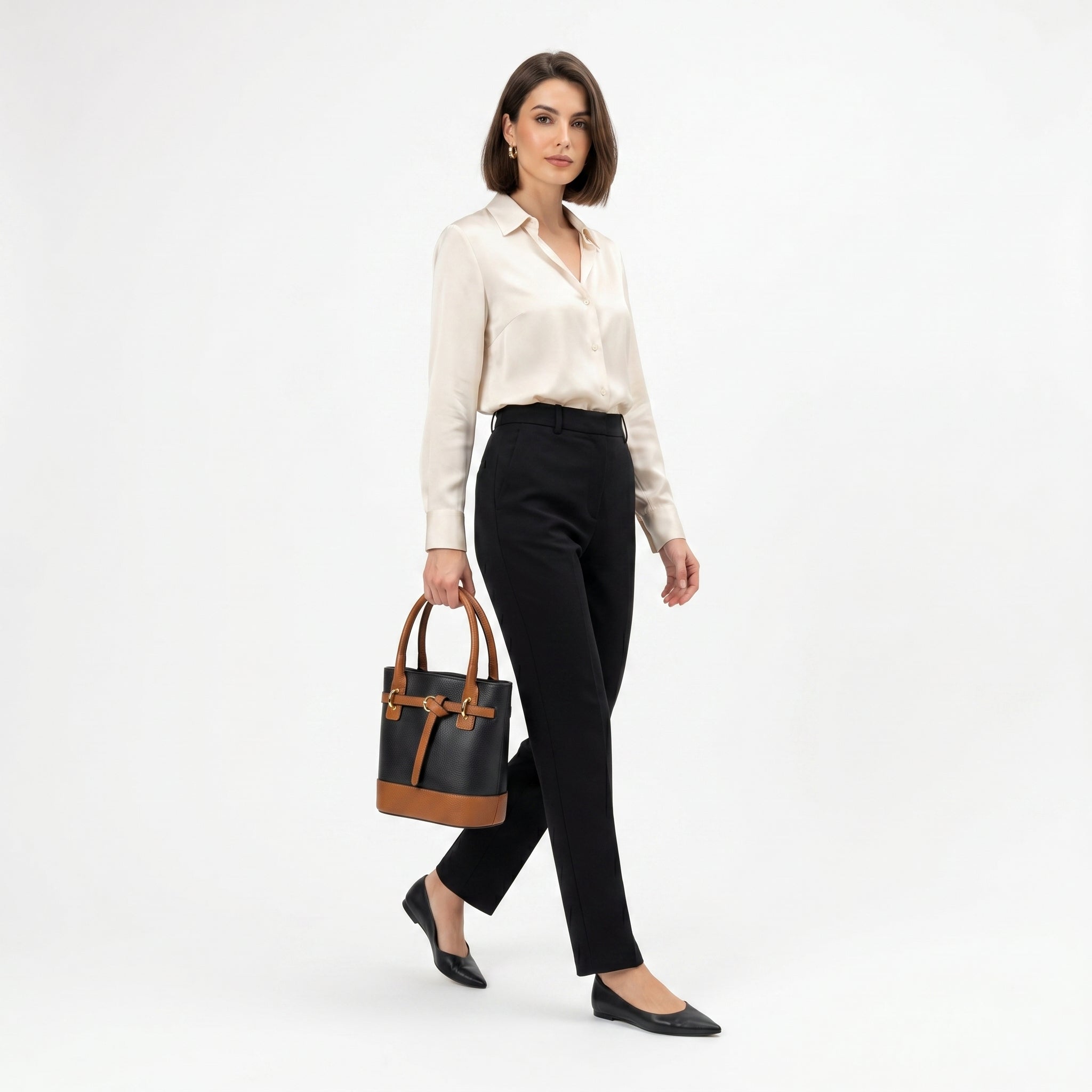 Borsa Bucky in Vera Pelle con Tracolla Regolabile - Stile Donna Bags