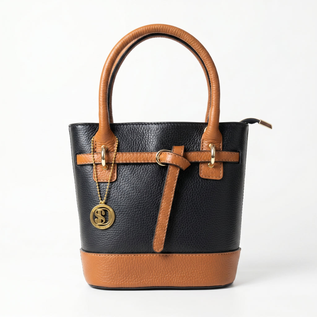 Borsa Bucky in Vera Pelle con Tracolla Regolabile - Stile Donna Bags