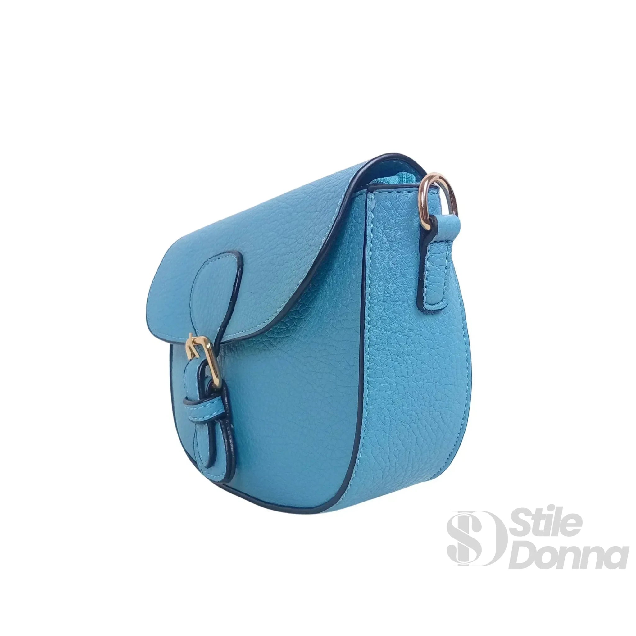 Borsa Crossbody in Ecopelle Azzurra con Chiusura Magnetica - Stile Donna Bags