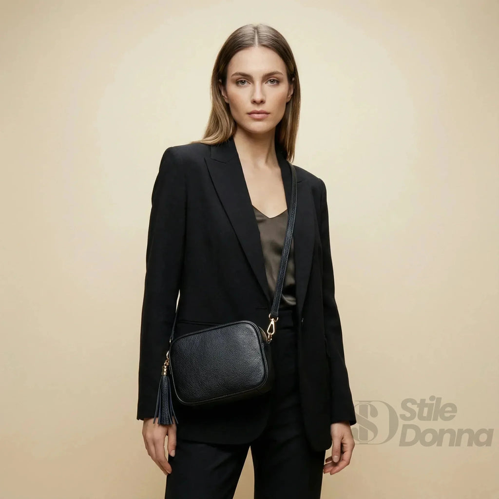 Borsa Crossbody in Vera Pelle Italiana con Tracolla Regolabile - Stile Donna Bags