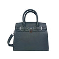 Borsa Elegante in Ecopelle Nera con Finiture Argento - Stile Donna Bags