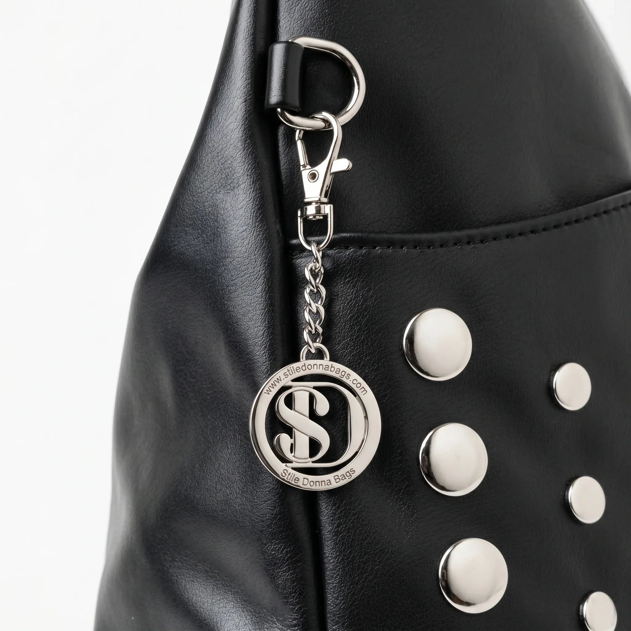 Borsa Grande Silver Dot in Ecopelle con Tracolla Regolabile - Stile Donna Bags