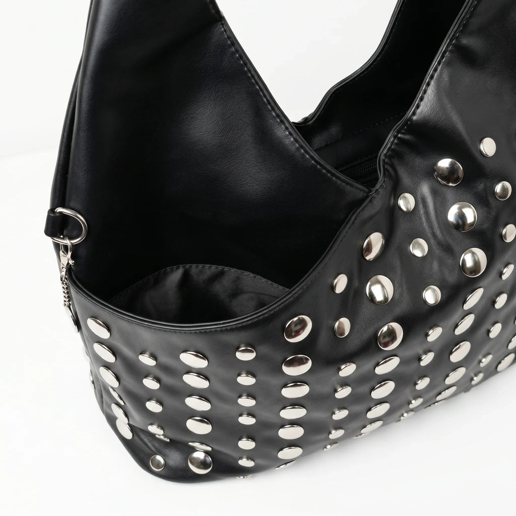 Borsa Grande Silver Dot in Ecopelle con Tracolla Regolabile - Stile Donna Bags