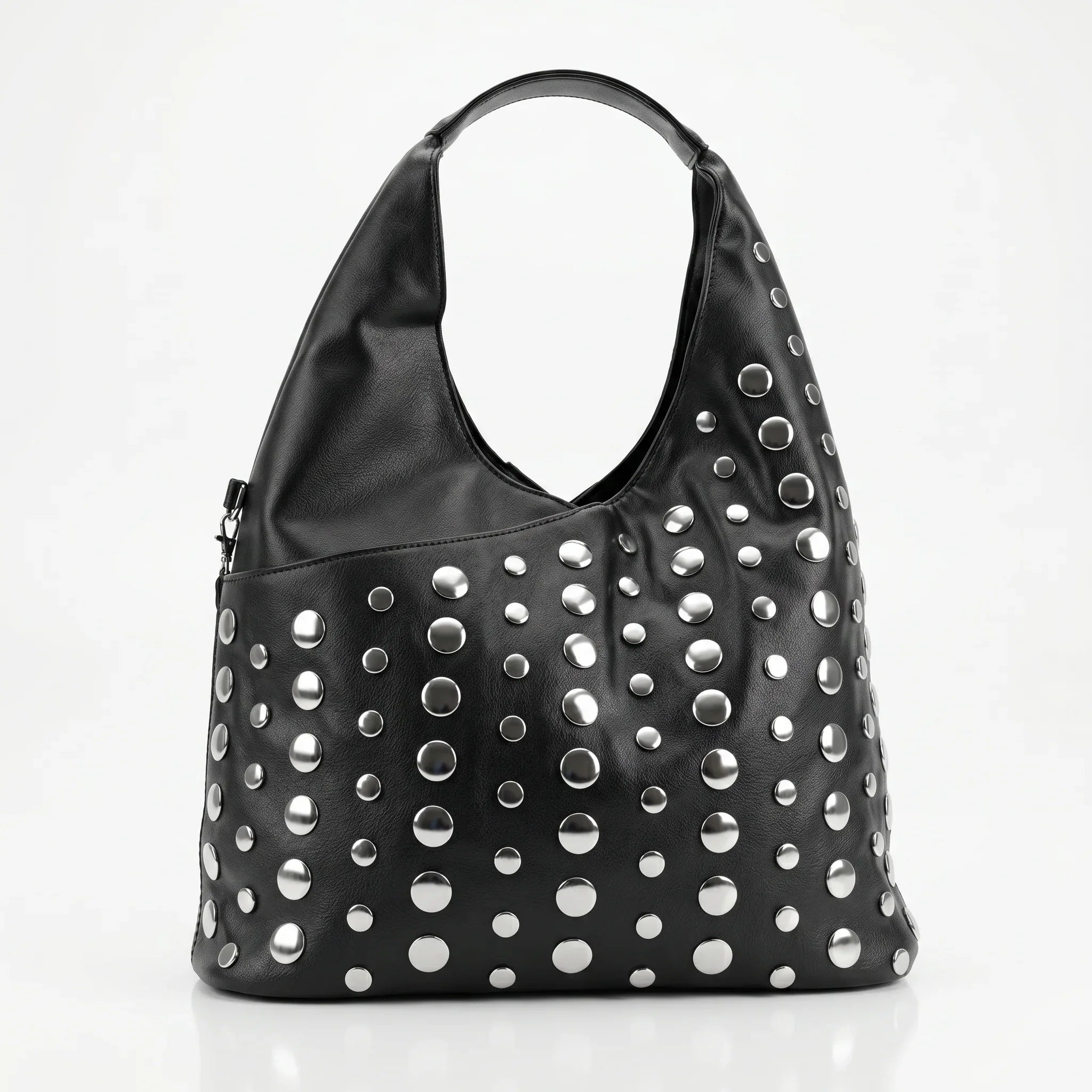 Borsa Grande Silver Dot in Ecopelle con Tracolla Regolabile - Stile Donna Bags