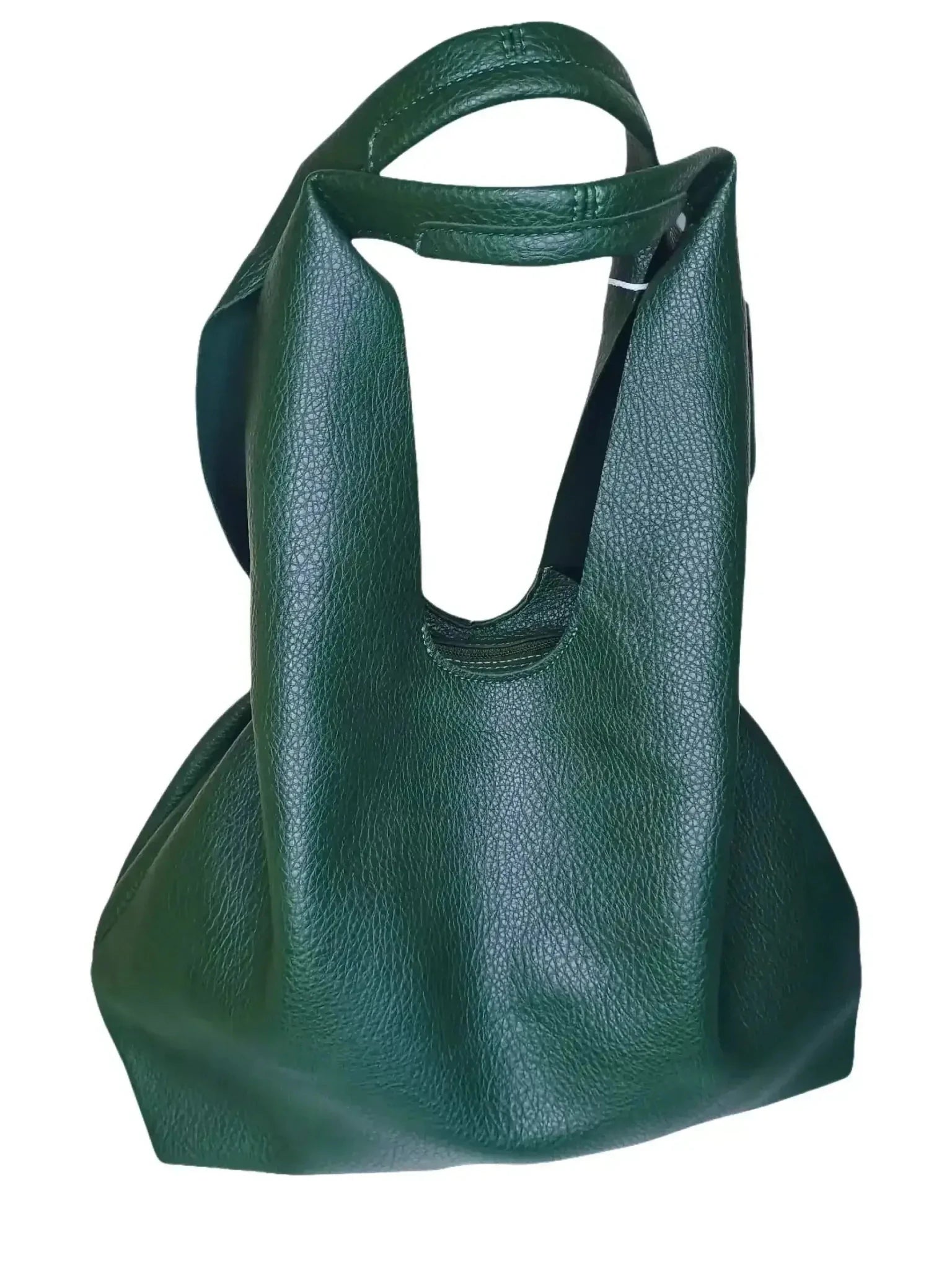 Borsa Hobo Capiente in Ecopelle con Chiusura a Cerniera - Stile Donna Bags