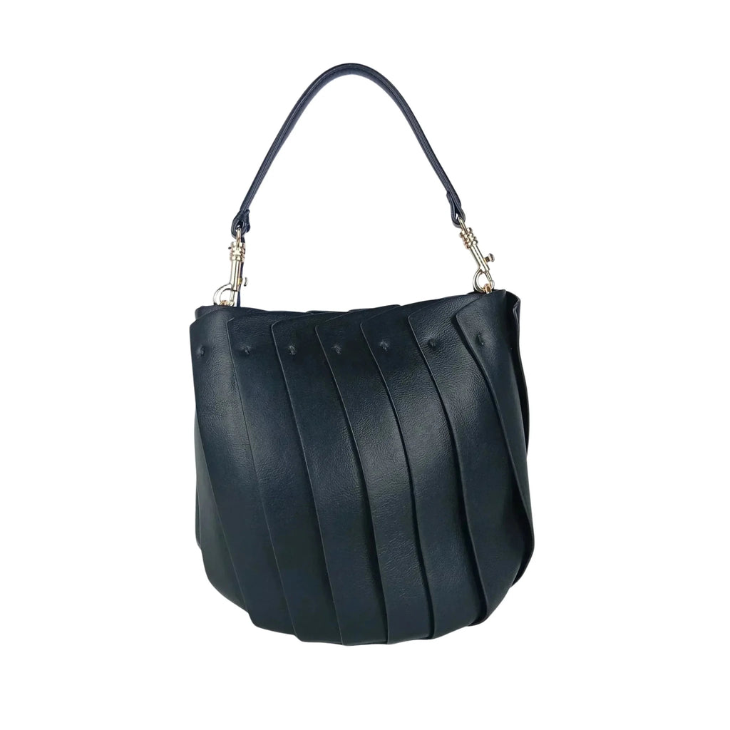 Borsa Secchiello in Pelle PU con Finiture Dorate per Uso Professionale - Stile Donna Bags