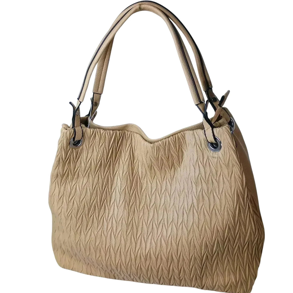 Borsa Shopper in Ecopelle Ampia con Fodera per Laptop - Stile Donna Bags