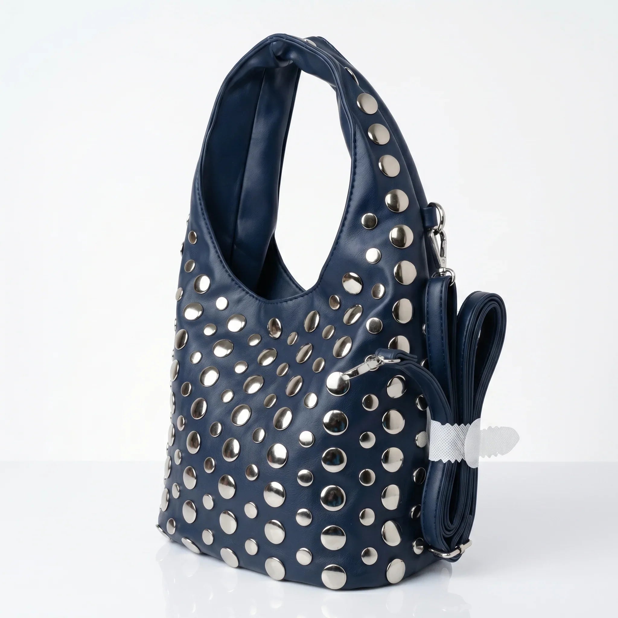 Borsa Silver Dot Media in Ecopelle con Tracolla Regolabile - Stile Donna Bags