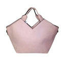Borsa Tote Elegante in Ecopelle Rosa con Chiusura a Cerniera - Stile Donna Bags