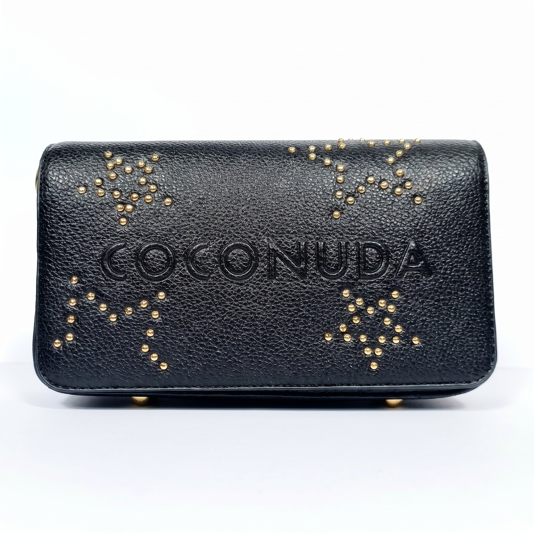 Coconuda Borsa Tracolla in Ecopelle con Logo in Rilievo e Borchie - Stile Donna Bags