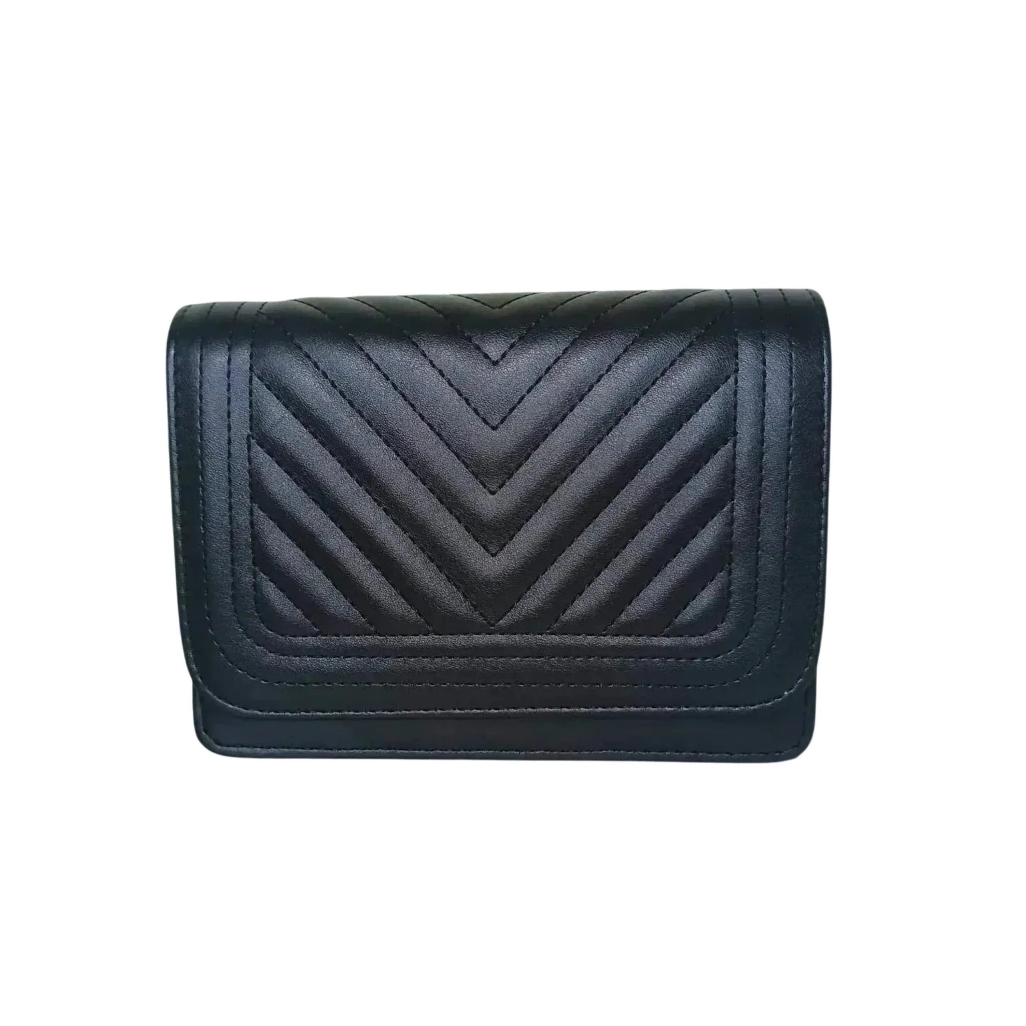 Borsa Trapuntata con Design a Triangoli e Tracolla in Ecopelle - Stile Donna Bags