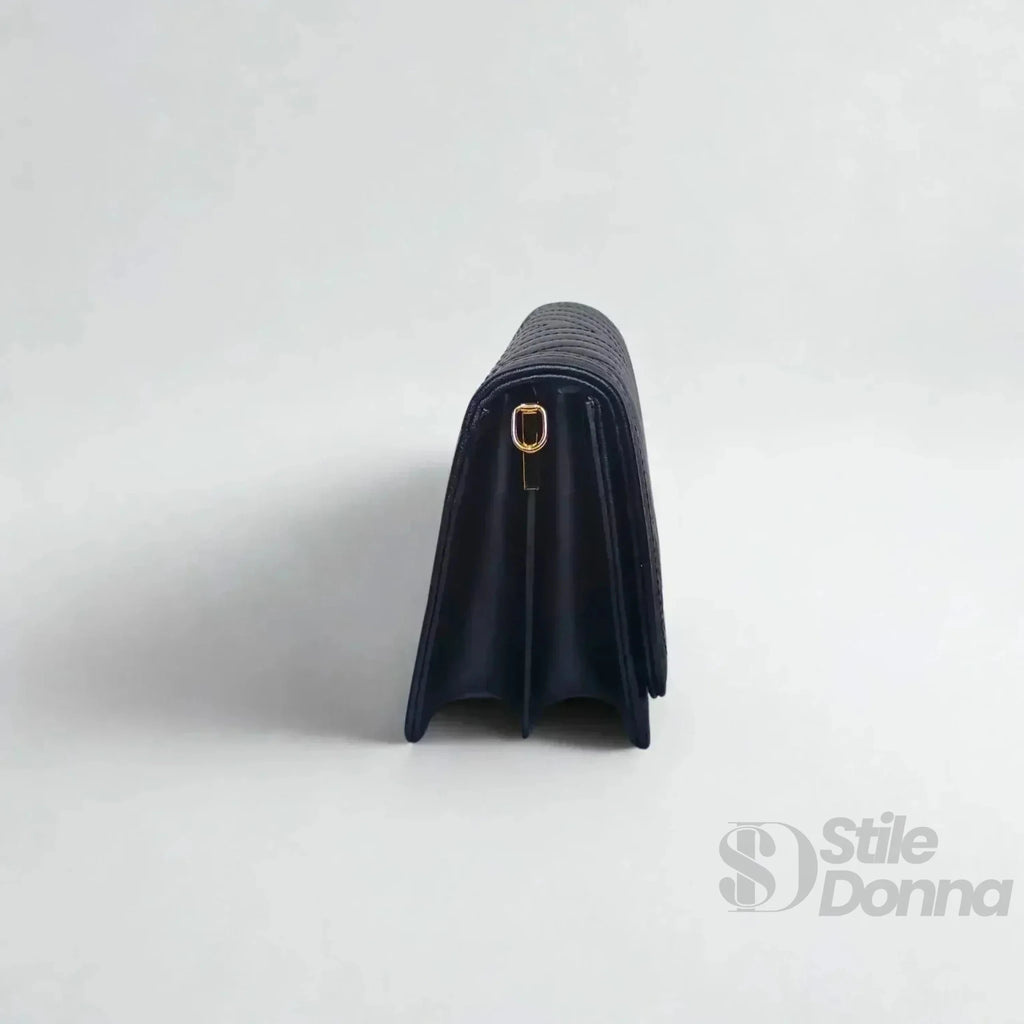 Borsa Trapuntata con Design a Triangoli e Tracolla in Ecopelle - Stile Donna Bags