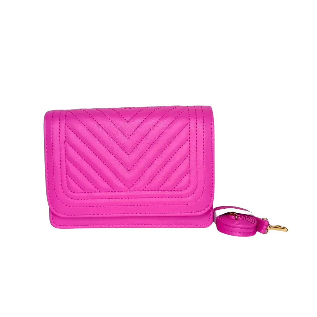 Borsa Trapuntata con Design a Triangoli e Tracolla in Ecopelle - Stile Donna Bags