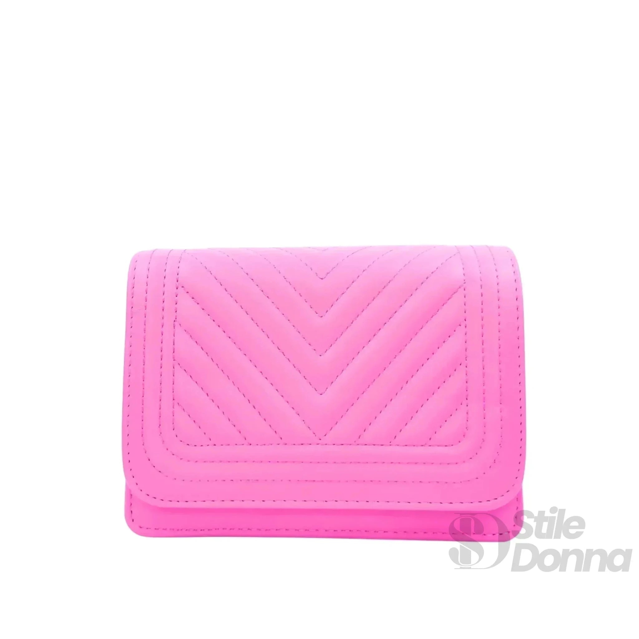 Borsa Trapuntata con Design a Triangoli e Tracolla in Ecopelle - Stile Donna Bags