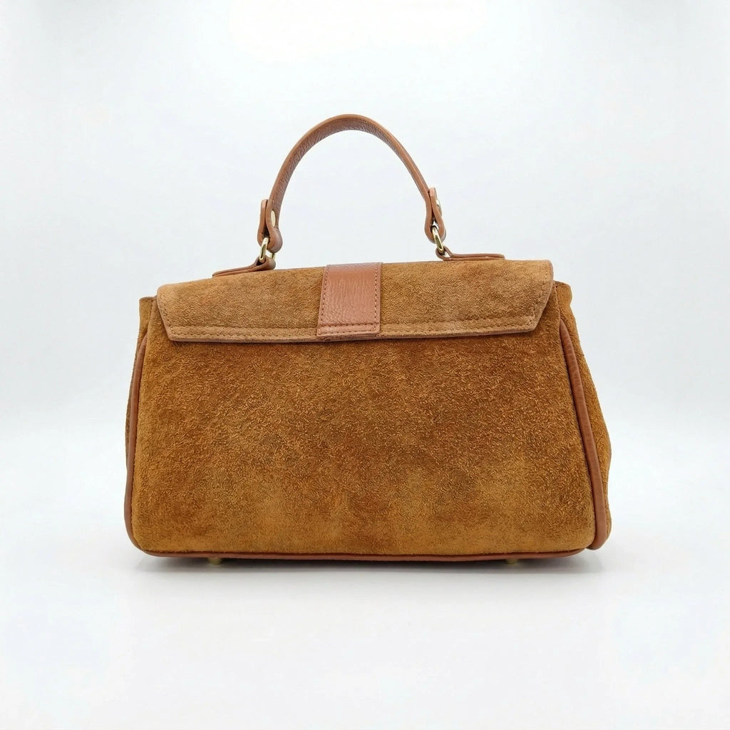 Borsa Venezia in Pelle Scamosciata con Finiture Dorate - Stile Donna Bags