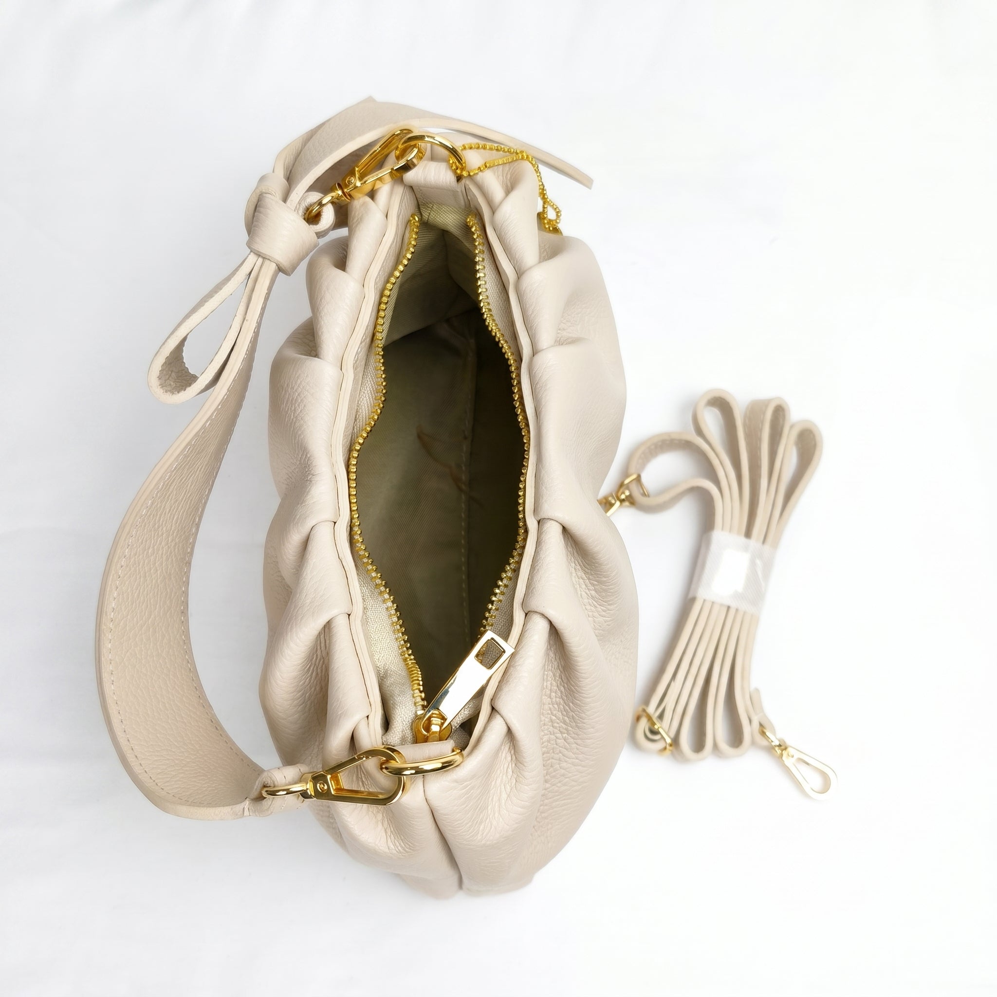Borsa Verona in Vera Pelle Artigianale con Accessori Dorati - Stile Donna Bags