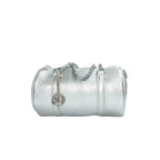Borsa a Cilindro con Doppio Manico in Ecopelle Design Architettonico - Stile Donna Bags