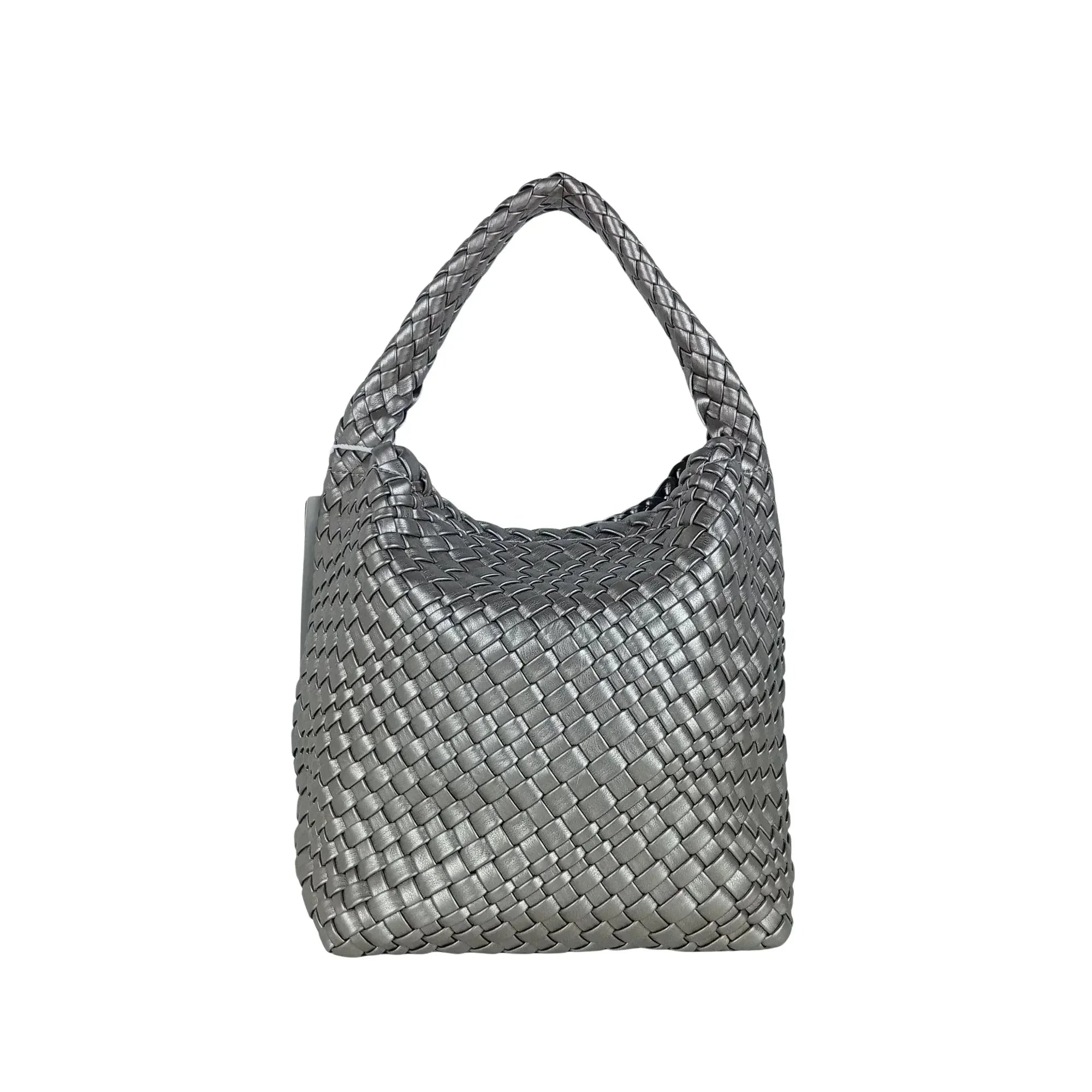 Borsa a Mano in Ecopelle Intrecciata con Tracolla Regolabile - Stile Donna Bags