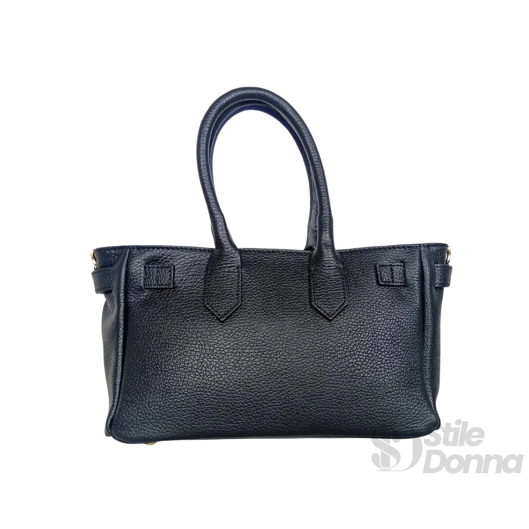 Borsa a Mano in Vera Pelle Made in Italy con Hardware Dorato - Stile Donna Bags