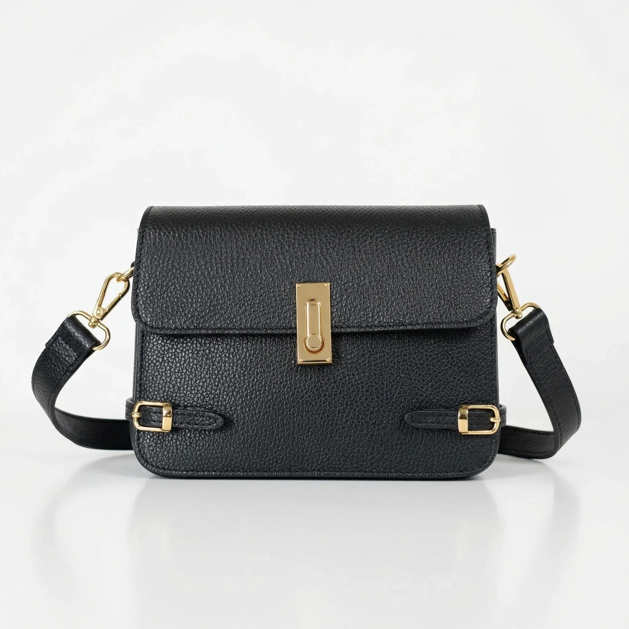 Borsa a Tracolla Buckle Up in Vera Pelle Regolabile - Stile Donna Bags