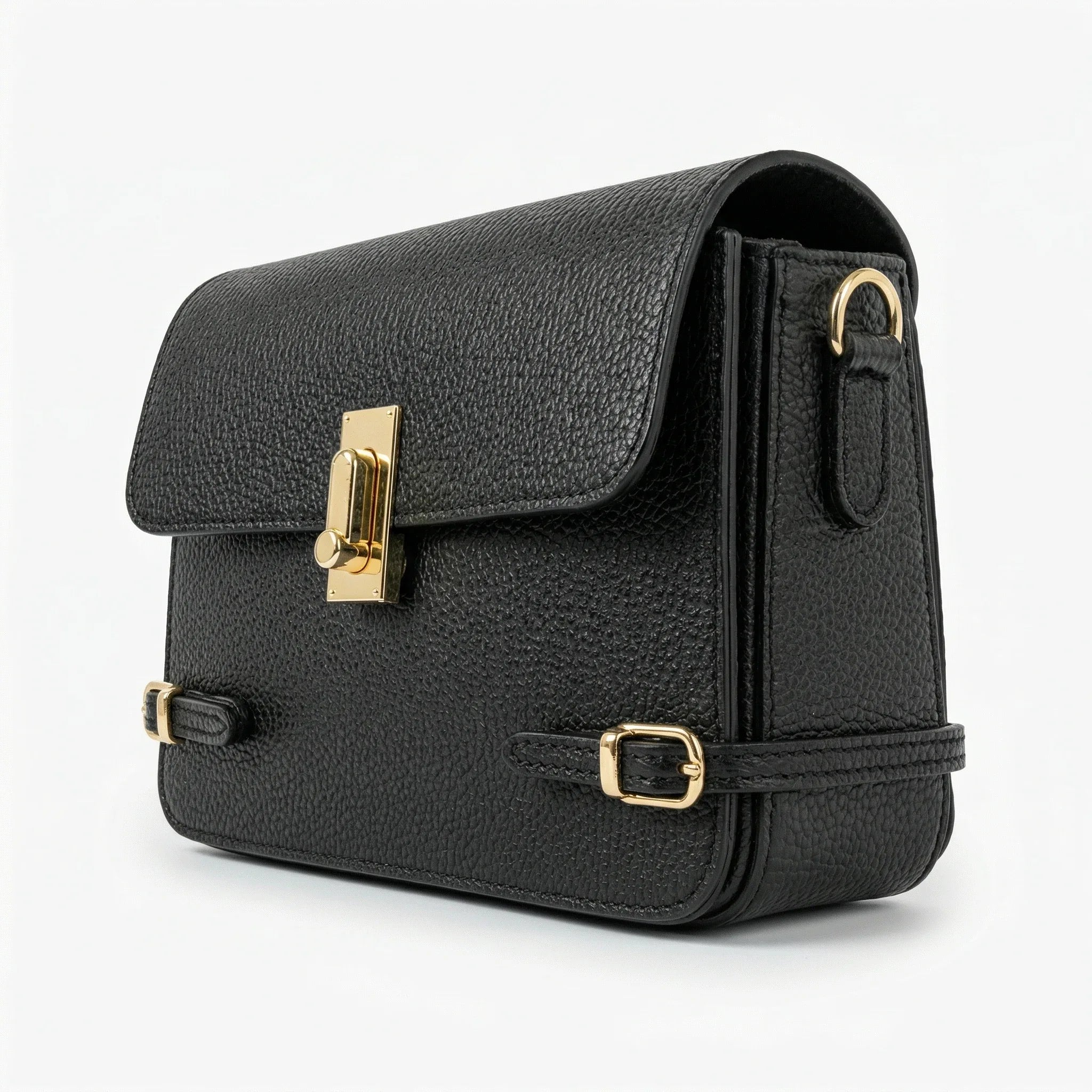 Borsa a Tracolla Buckle Up in Vera Pelle Regolabile - Stile Donna Bags