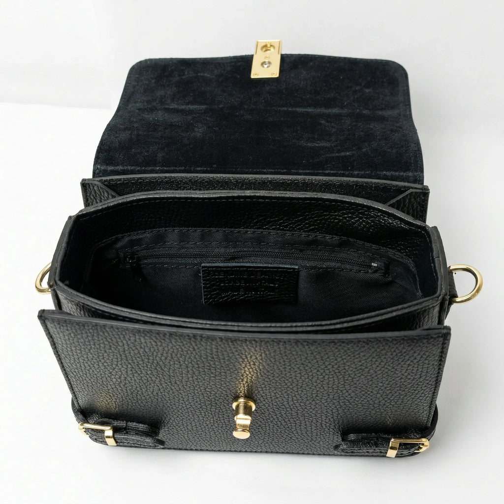 Borsa a Tracolla Buckle Up in Vera Pelle Regolabile - Stile Donna Bags