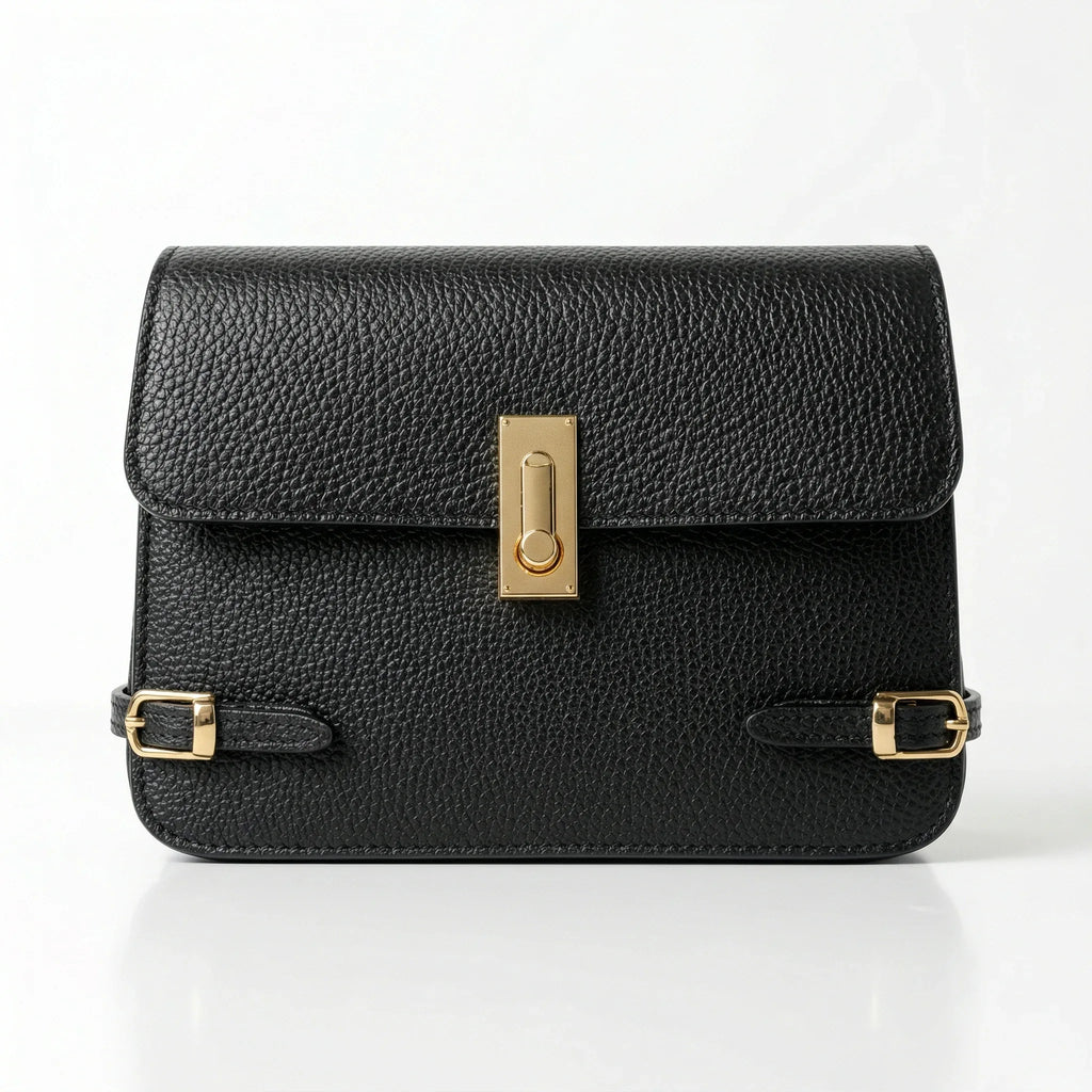 Borsa a Tracolla Buckle Up in Vera Pelle Regolabile - Stile Donna Bags