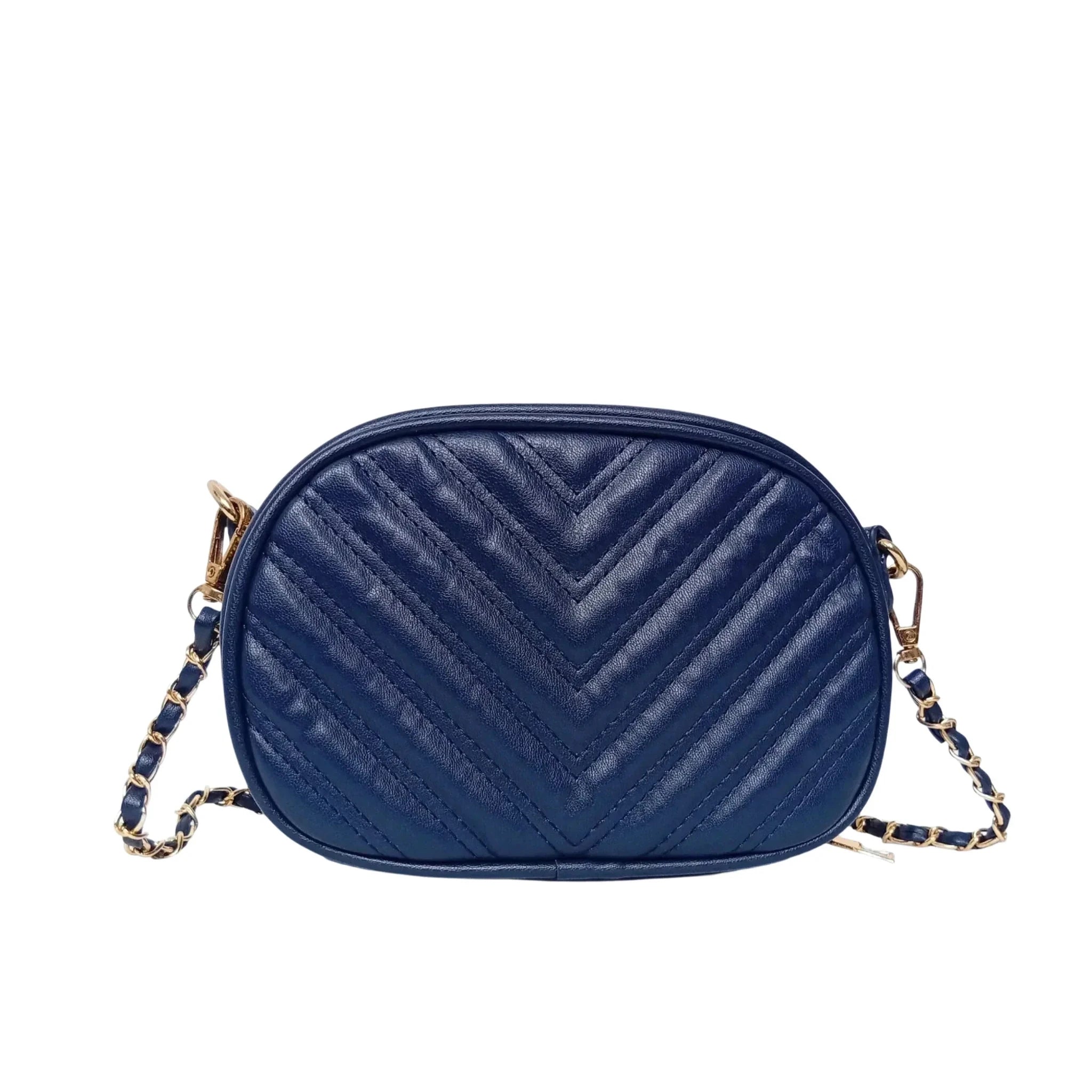 Borsa a Tracolla Ovale Trapuntata in Ecopelle Leggera - Stile Donna Bags