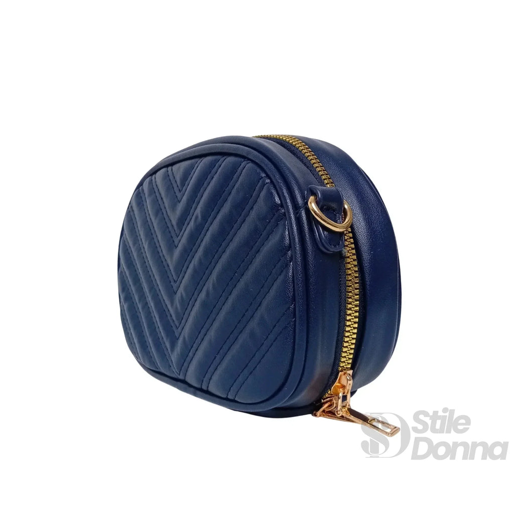 Borsa a Tracolla Ovale Trapuntata in Ecopelle Leggera - Stile Donna Bags