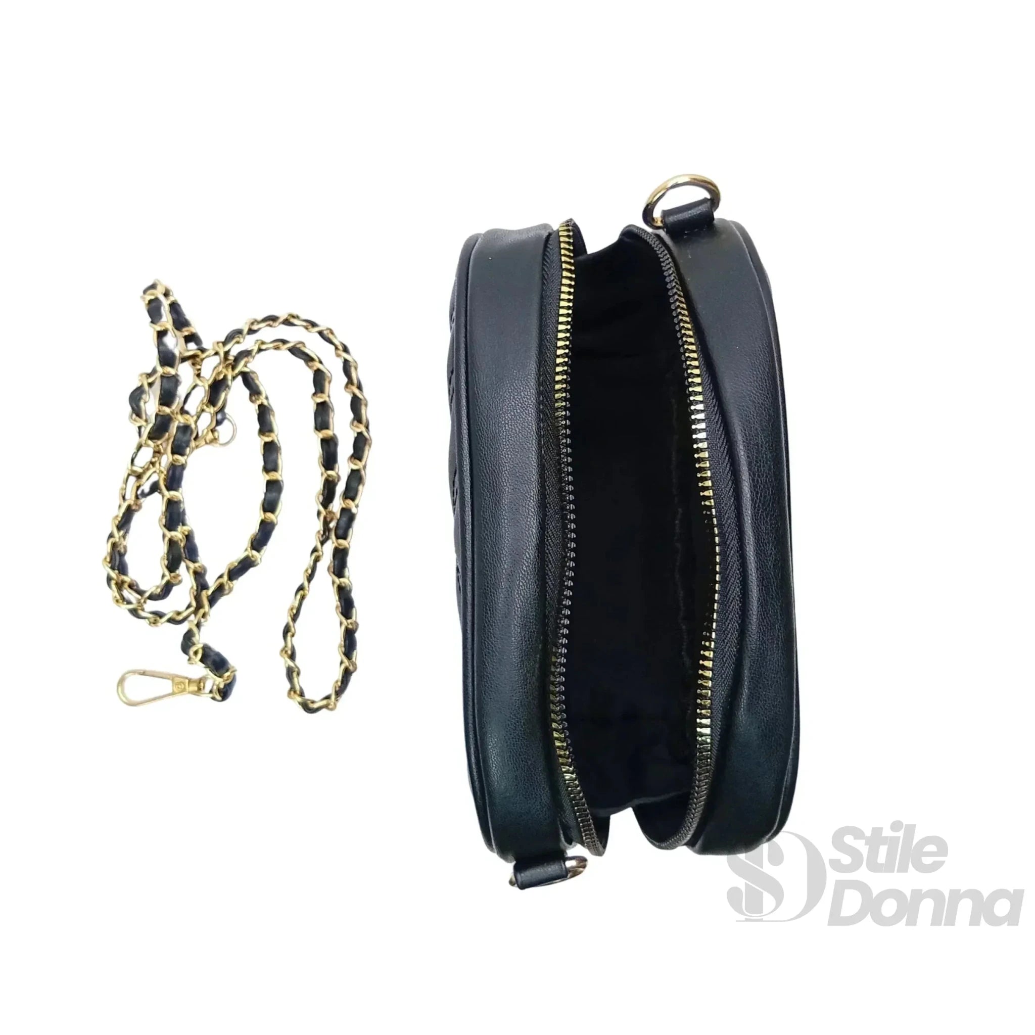 Borsa a Tracolla Ovale Trapuntata in Ecopelle Leggera - Stile Donna Bags