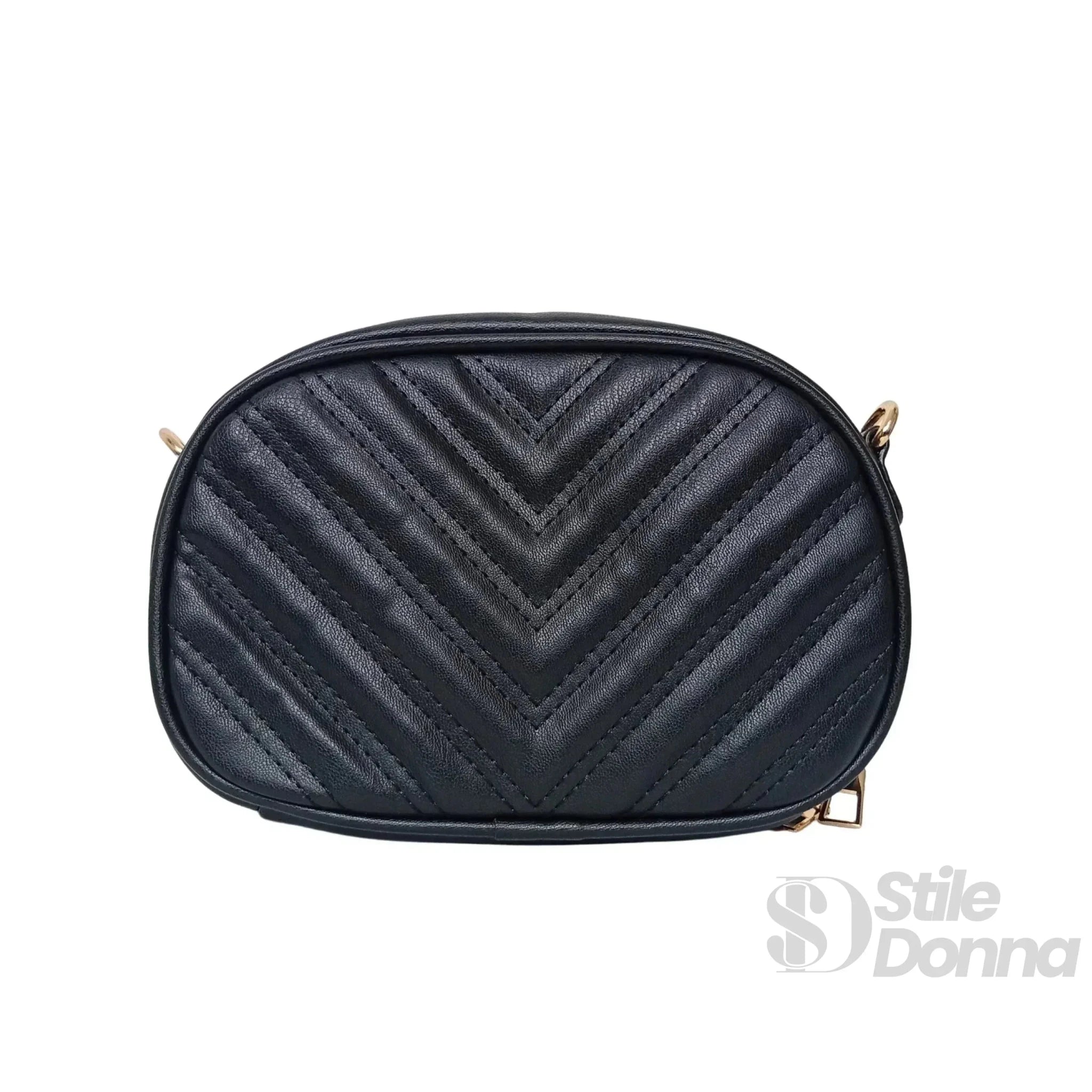 Borsa a Tracolla Ovale Trapuntata in Ecopelle Leggera - Stile Donna Bags