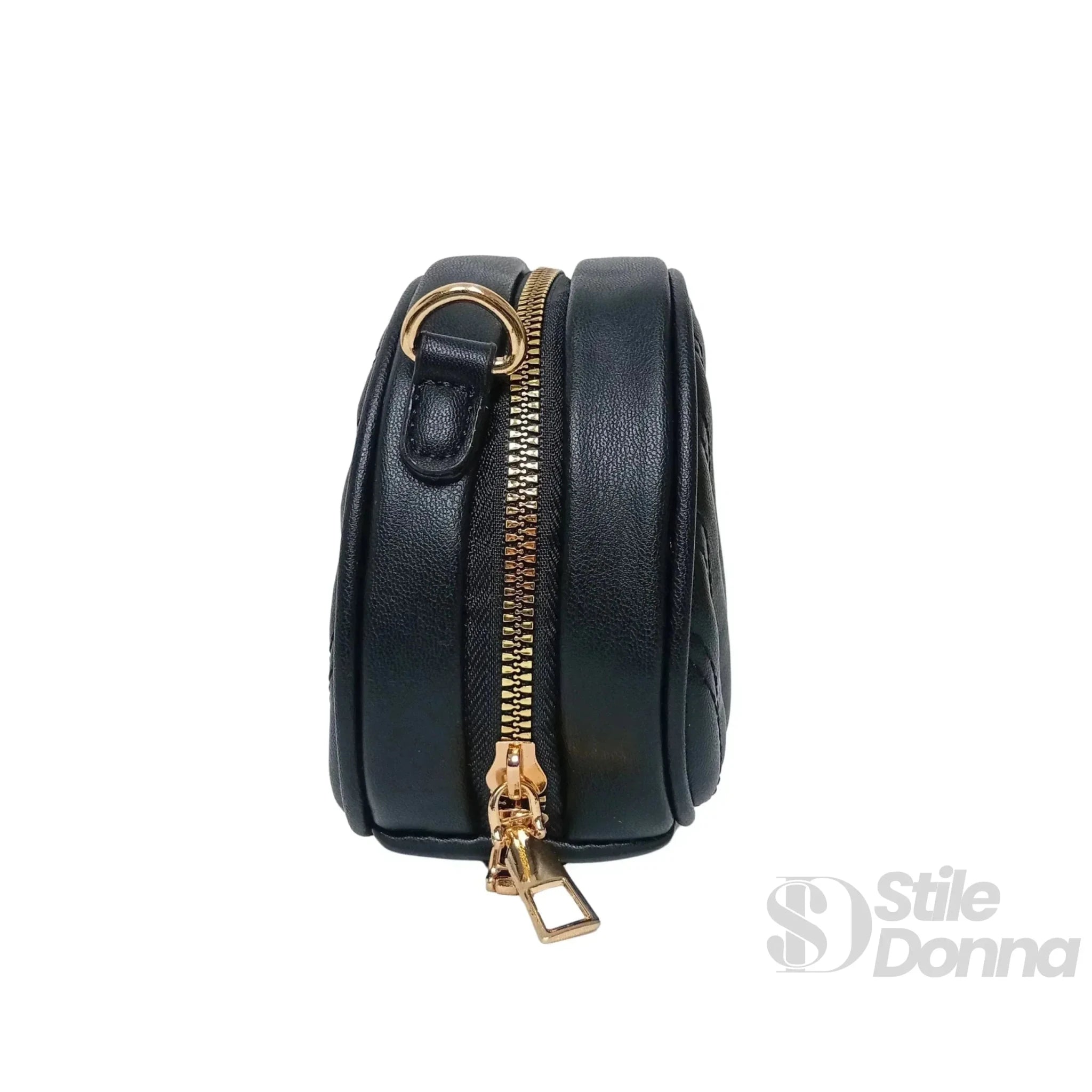 Borsa a Tracolla Ovale Trapuntata in Ecopelle Leggera - Stile Donna Bags