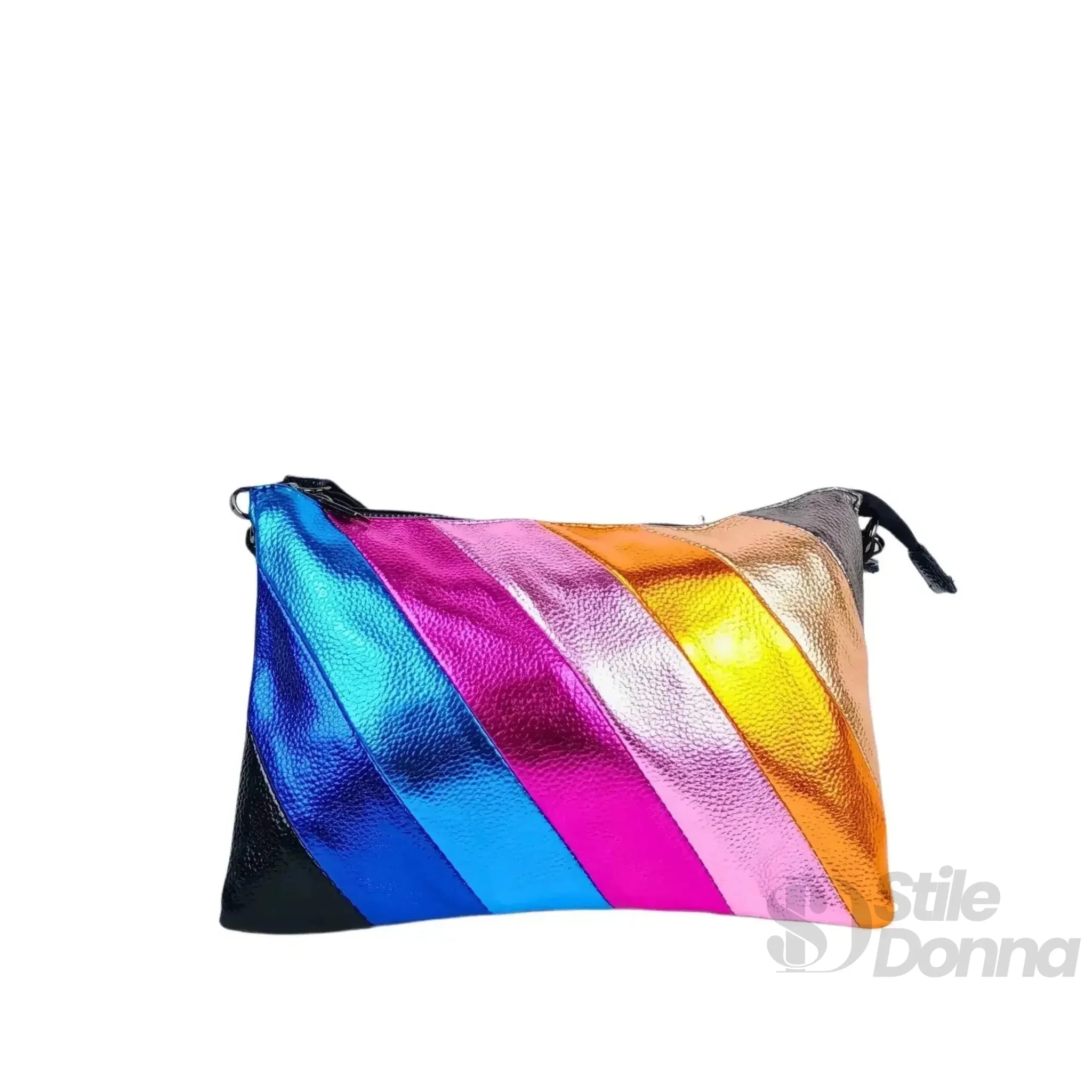 Borsa a Tracolla in Ecopelle Arcobaleno Metallizzata - Stile Donna Bags
