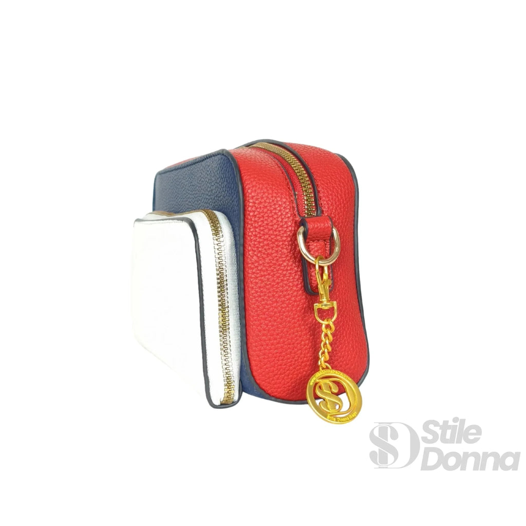 Borsa a Tracolla in Ecopelle Tricolore - Stile Donna Bags