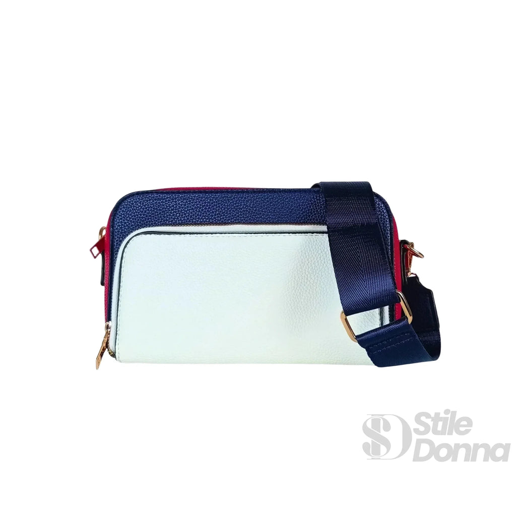 Borsa a Tracolla in Ecopelle Tricolore - Stile Donna Bags