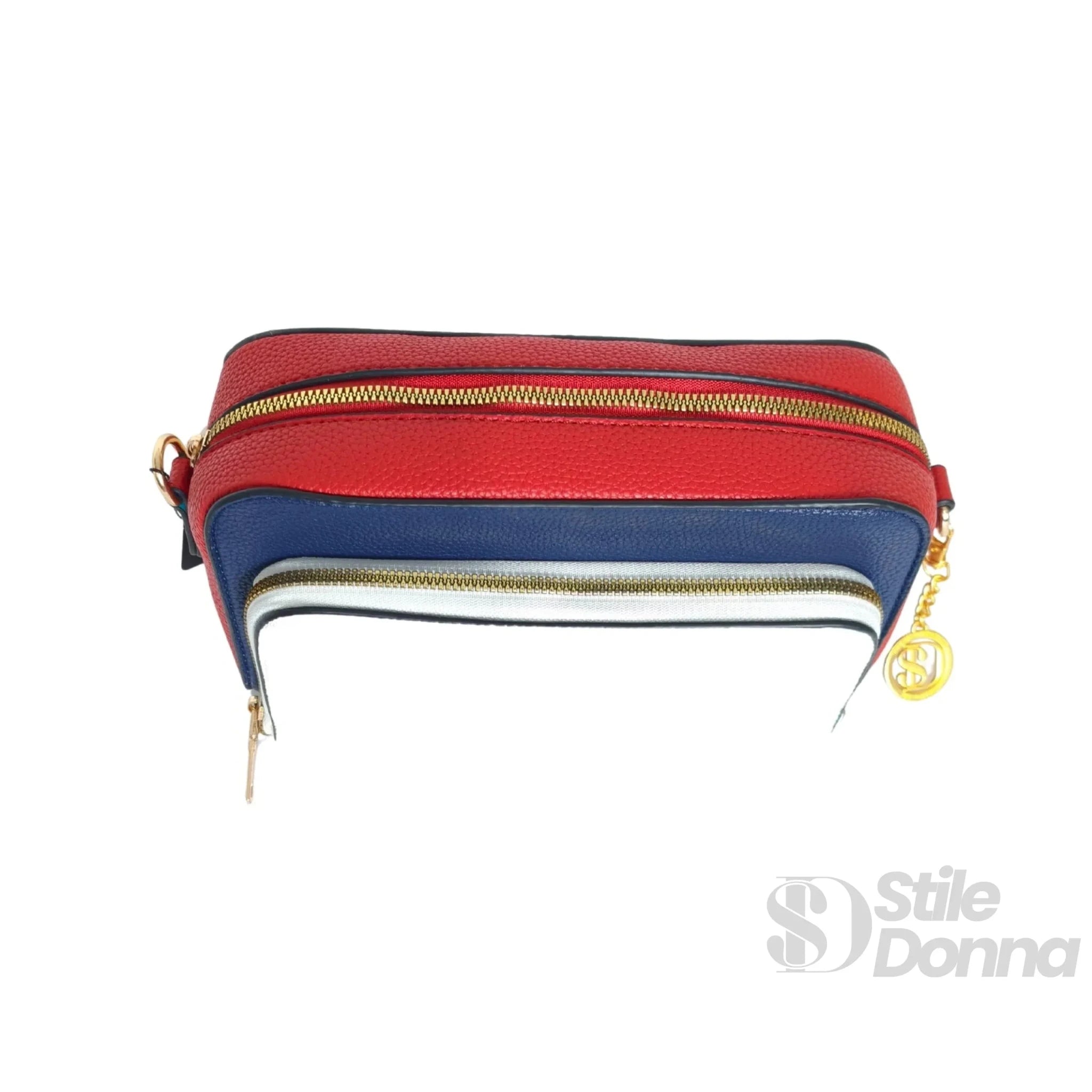 Borsa a Tracolla in Ecopelle Tricolore - Stile Donna Bags