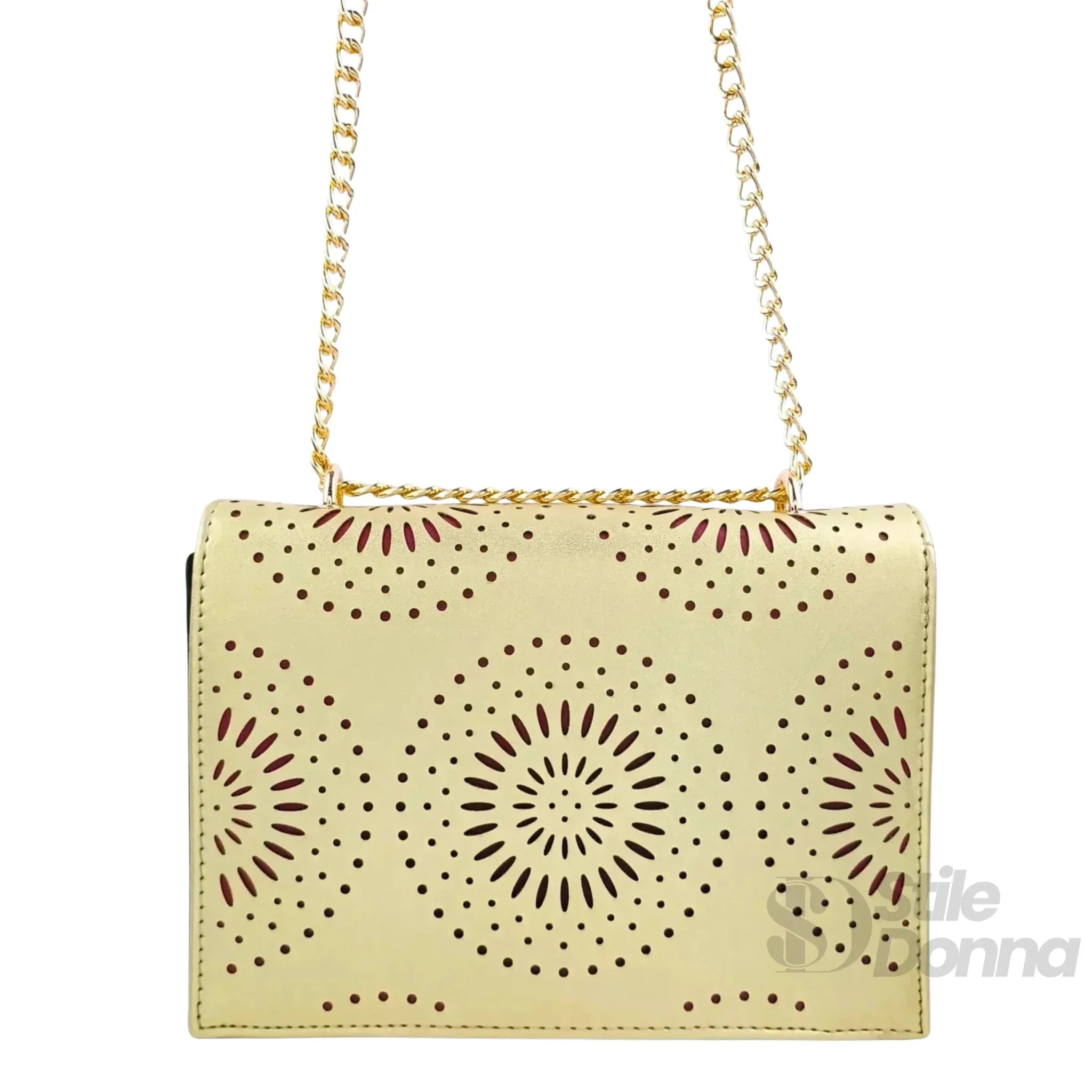 Borsa a Tracolla in Ecopelle con Catena Elegante e Versatile - Stile Donna Bags