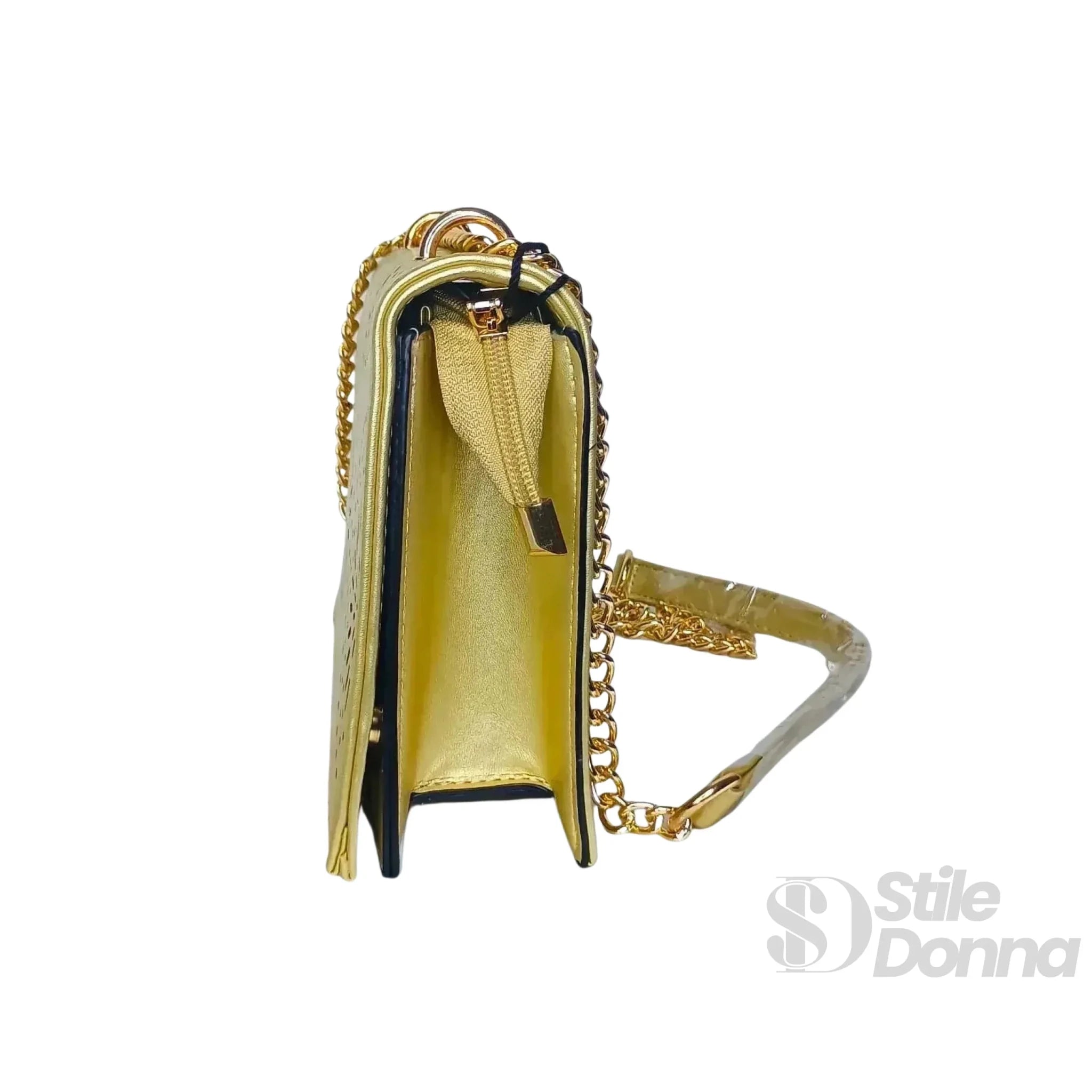 Borsa a Tracolla in Ecopelle con Catena Elegante e Versatile - Stile Donna Bags