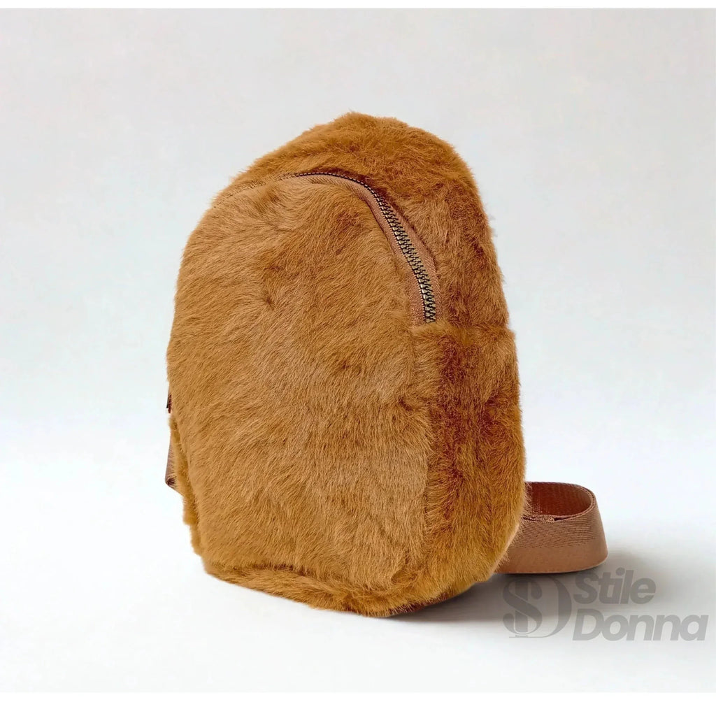 Borsa a Tracolla in Pelliccia Sintetica Morbida per Giorno e Sera - Stile Donna Bags