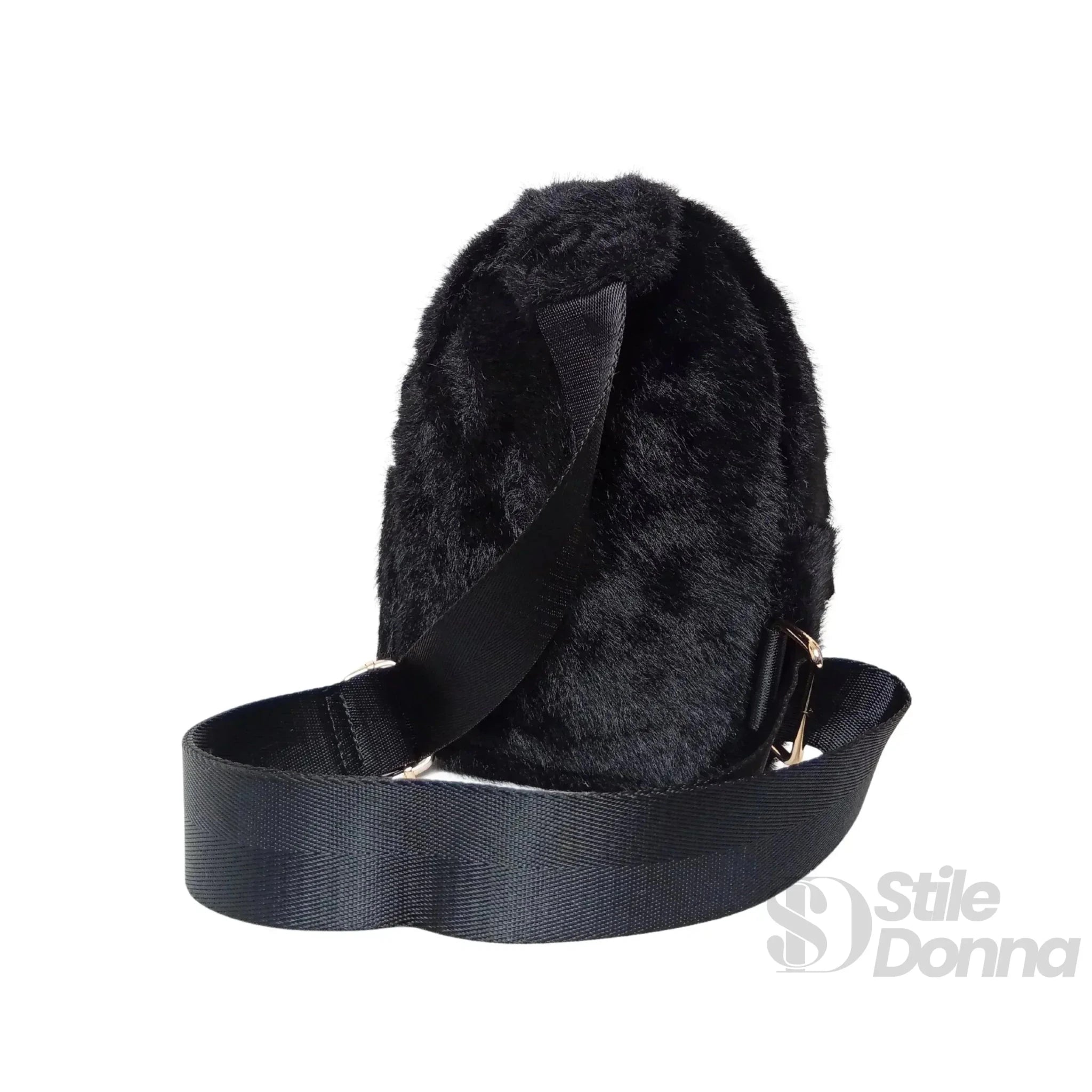 Borsa a Tracolla in Pelliccia Sintetica Morbida per Giorno e Sera - Stile Donna Bags