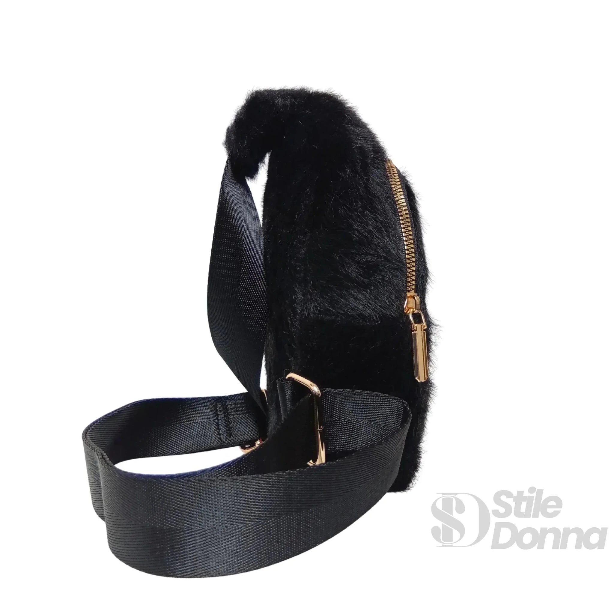 Borsa a Tracolla in Pelliccia Sintetica Morbida per Giorno e Sera - Stile Donna Bags