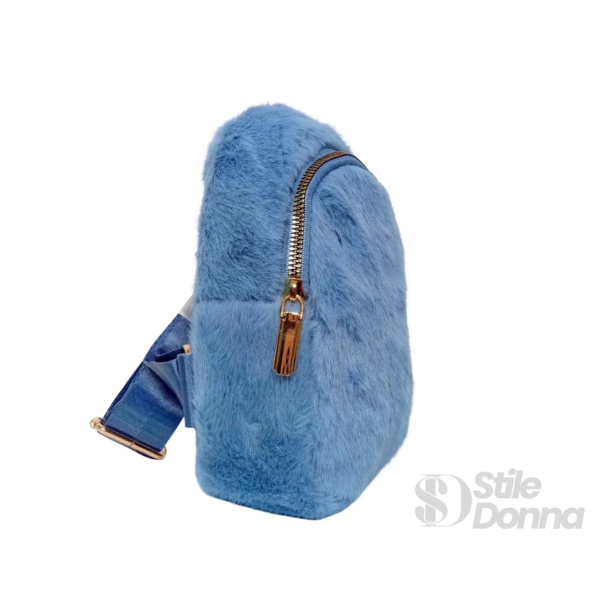 Borsa a Tracolla in Pelliccia Sintetica Morbida per Giorno e Sera - Stile Donna Bags