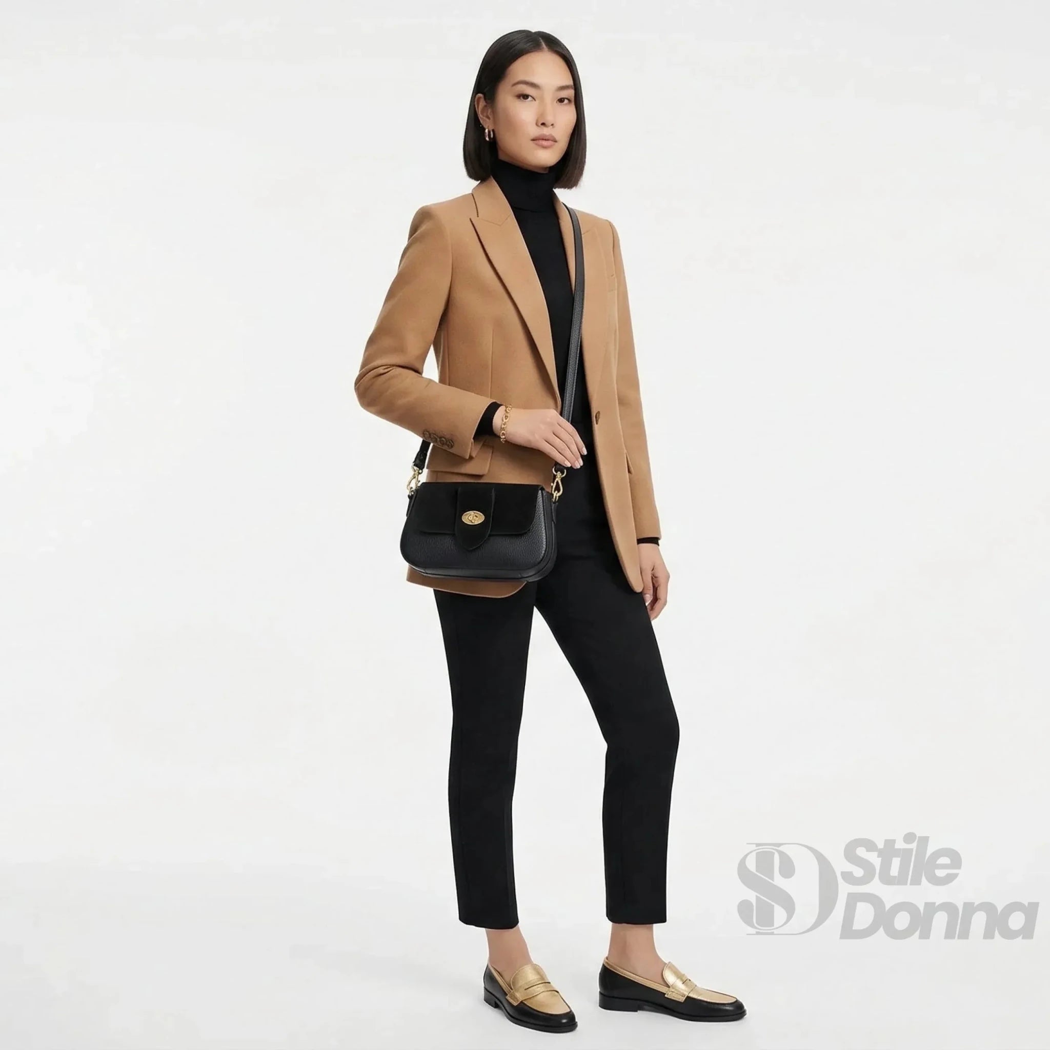 Bella Nova Borsa a Tracolla in Vera Pelle e Camoscio - Stile Donna Bags