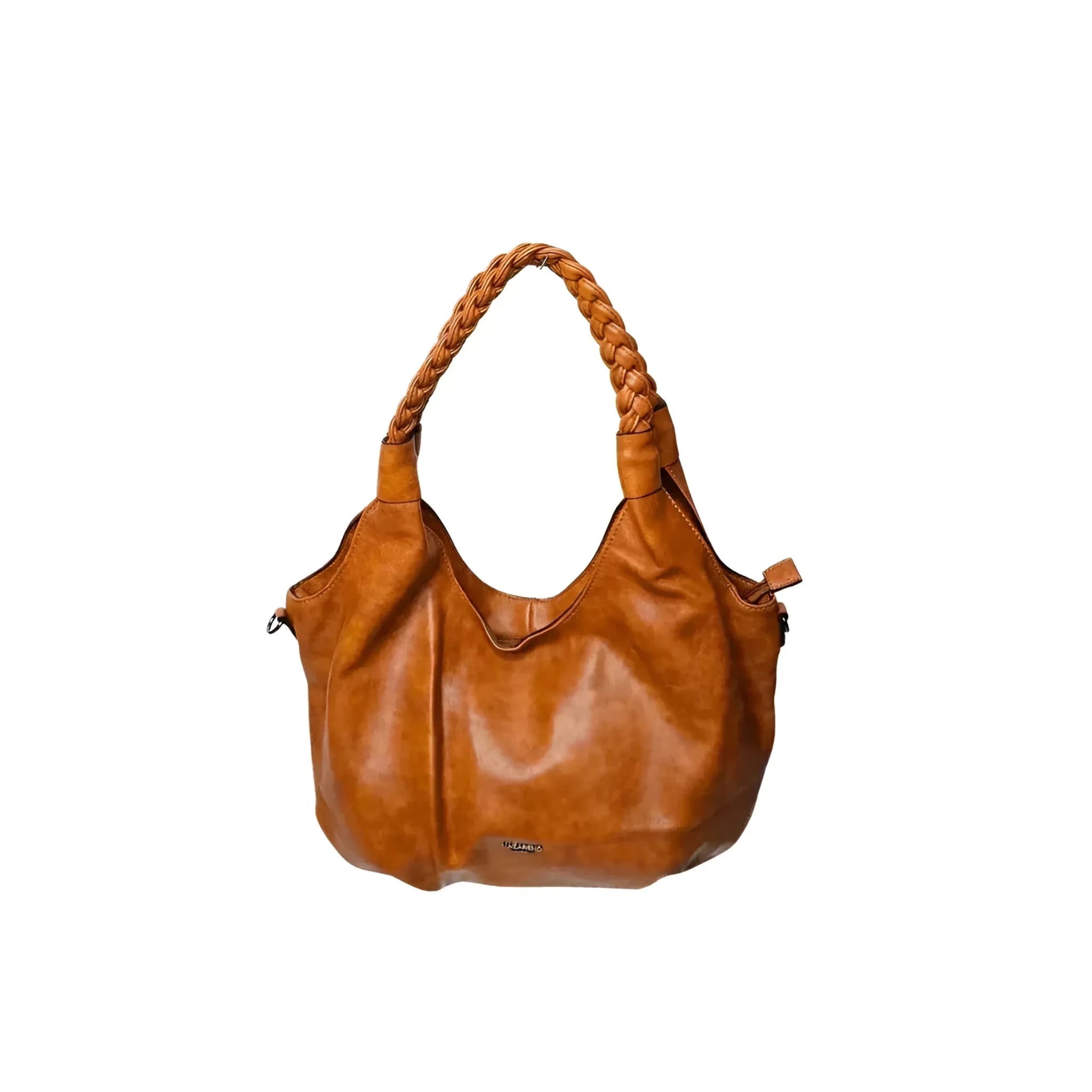Nazareno Gabrielli Borsa Hobo in Ecopelle Cuoio con Fodera in Tessuto - Stile Donna Bags